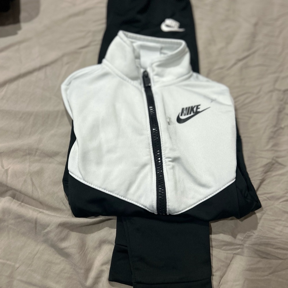 Nike Black and White Kids tracksuit